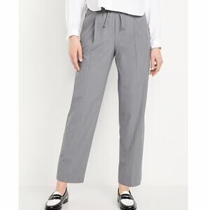 Old Navy High-Rise Billie Straight Ankle Trouser Gray Size M